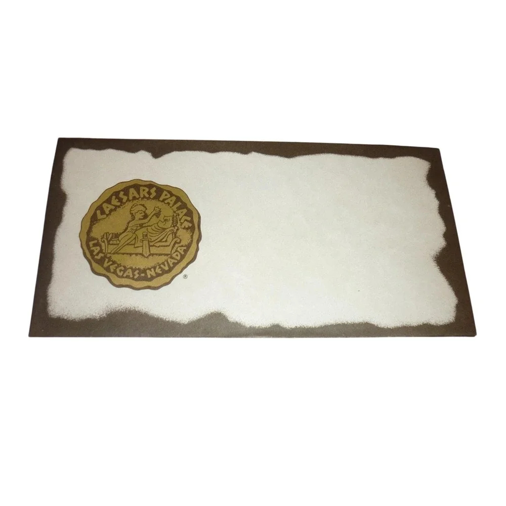 Vintage Caesars Palace Las Vegas Nevada‎ Stationery Envelope Brown Gold Logo